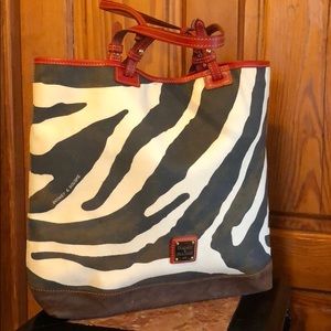 Dooney and Bourke zebra print tote
